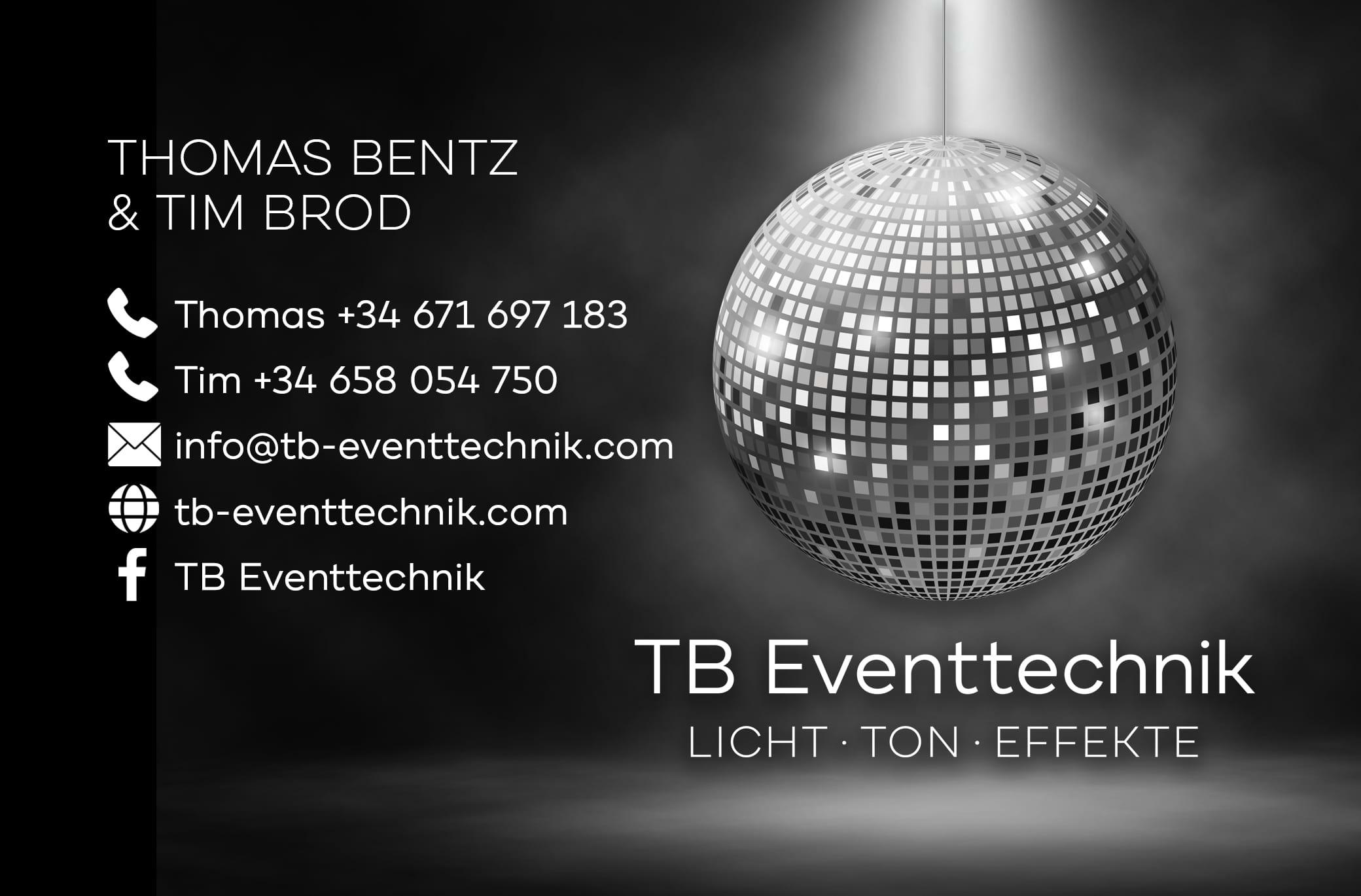 TB Eventtechnik Mallorca: Event-Technik-Spezialist Mallorca - Licht - Ton - Effekte